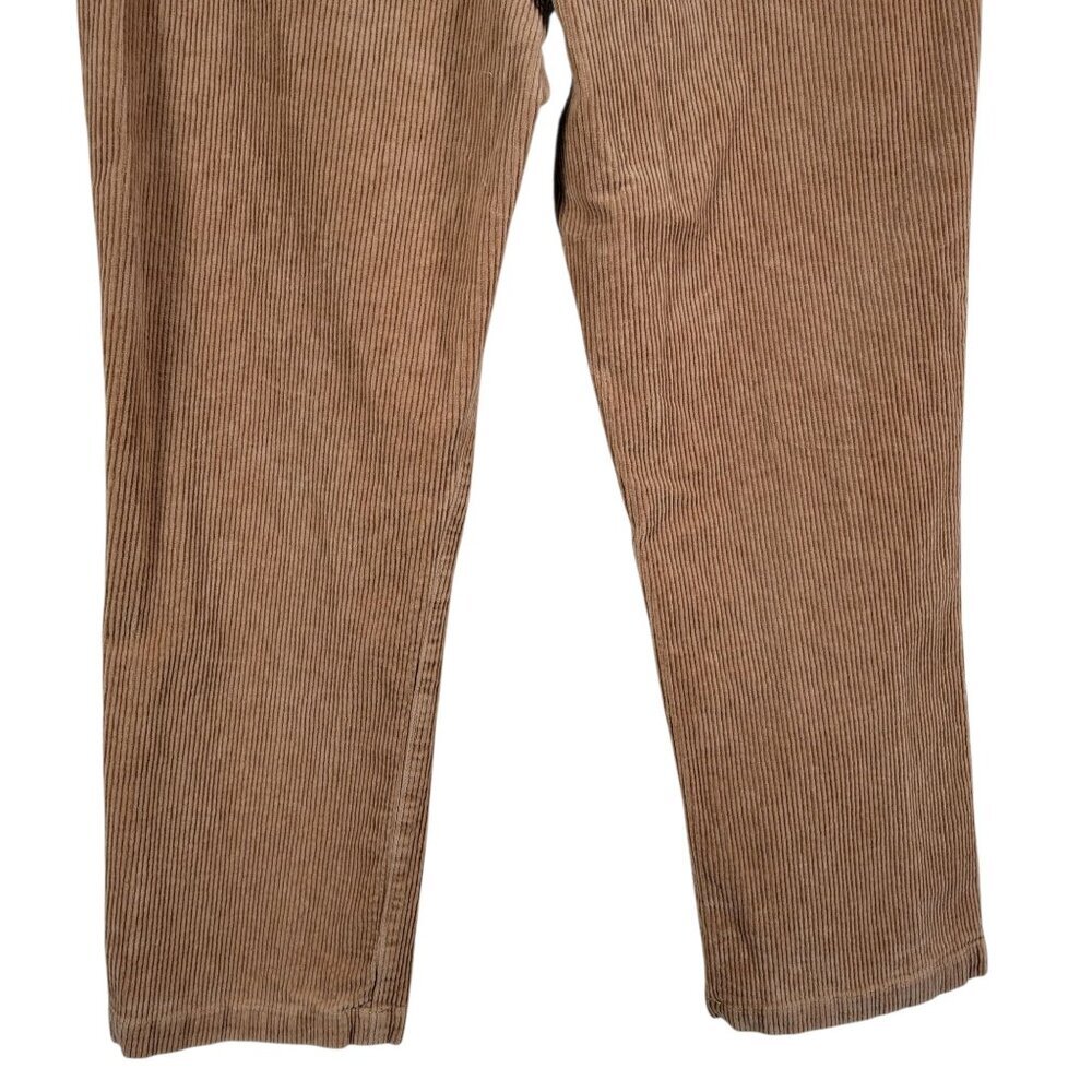 LOFT Womens Brown Camel Cognac Corduroy Straight Leg Pants Size 32 Or Size 14 - Picture 6 of 10
